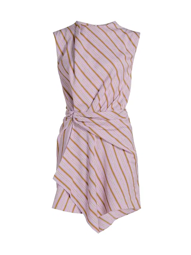A.L.C. Women's Dion Striped Gathered Minidress - Lilac Curry