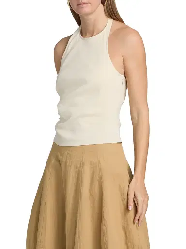 A.L.C. Women's Sylvie Linen-Blend Halterneck Top - Buttercream - Size 14 | Thumbnail 4 A.L.C. Women's Sylvie Linen-Blend Halterneck Top - Buttercream - Size 14 | Thumbnail 4