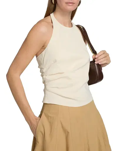 A.L.C. Women's Sylvie Linen-Blend Halterneck Top - Buttercream - Size 14 | Thumbnail 6 A.L.C. Women's Sylvie Linen-Blend Halterneck Top - Buttercream - Size 14 | Thumbnail 6