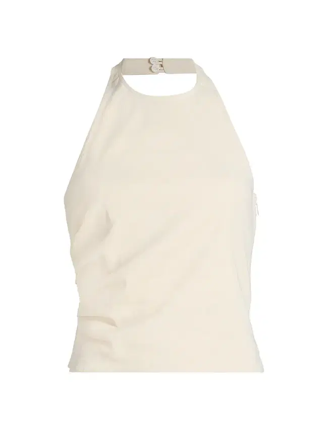 A.L.C. Women's Sylvie Linen-Blend Halterneck Top - Buttercream