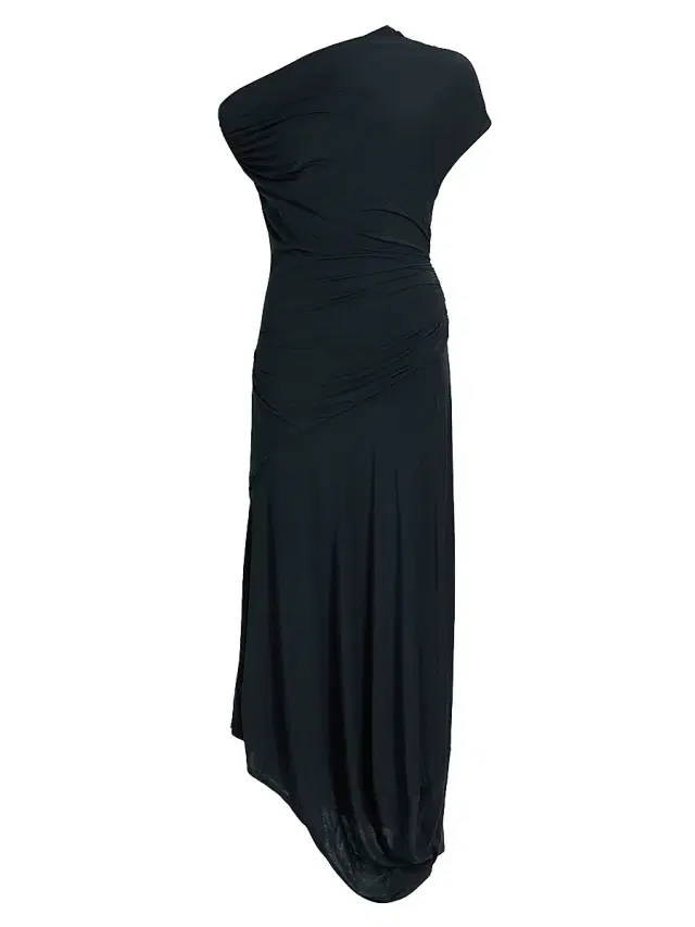 A.L.C. Women's Halle Jersey Asymmetric Off-Shoulder Maxi Dress - Night Blue