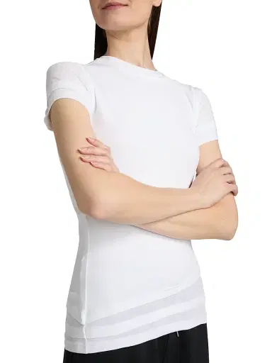 Alexander Wang Women's Layered Cotton T-Shirt - White - Size Large | Thumbnail 6 Alexander Wang Women's Layered Cotton T-Shirt - White - Size Large | Thumbnail 6