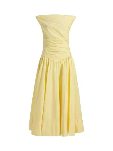 Simkhai Women's Cersei Off-The-Shoulder Midi-Dress - Buttercream - Size 10 | Thumbnail 1