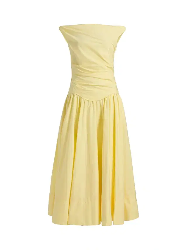 SIMKHAI Women's Cersei Off-The-Shoulder Midi-Dress - Buttercream