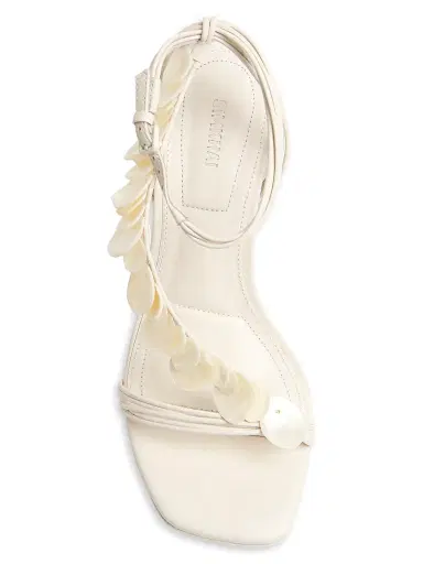 Simkhai Women's Elin Beaded Leather Sandals - Alabaster - Size 6 | Thumbnail 3