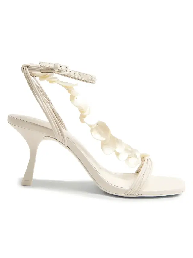 SIMKHAI Women's Elin Beaded Leather Sandals - Alabaster