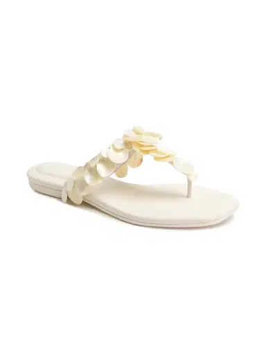 Simkhai Women's Elin Shell-Beaded Leather Sandals - Alabaster - Size 11 | Thumbnail 2 Simkhai Women's Elin Shell-Beaded Leather Sandals - Alabaster - Size 11 | Thumbnail 2