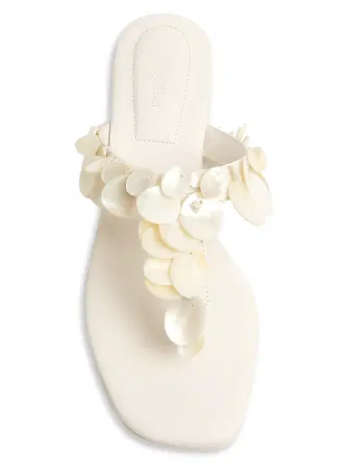 Simkhai Women's Elin Shell-Beaded Leather Sandals - Alabaster - Size 11 | Thumbnail 3 Simkhai Women's Elin Shell-Beaded Leather Sandals - Alabaster - Size 11 | Thumbnail 3