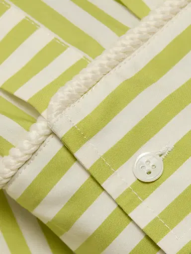 Solid & Striped Women's The Avril Striped Cover-Up Shirt - Guava - Size Medium | Thumbnail 6