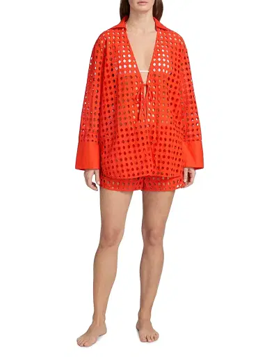 Solid & Striped Women's The Jaclyn Tunic - Habanero - Size Large | Thumbnail 2