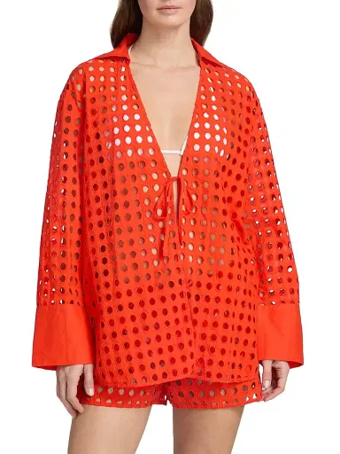 Solid & Striped Women's The Jaclyn Tunic - Habanero - Size Large | Thumbnail 3