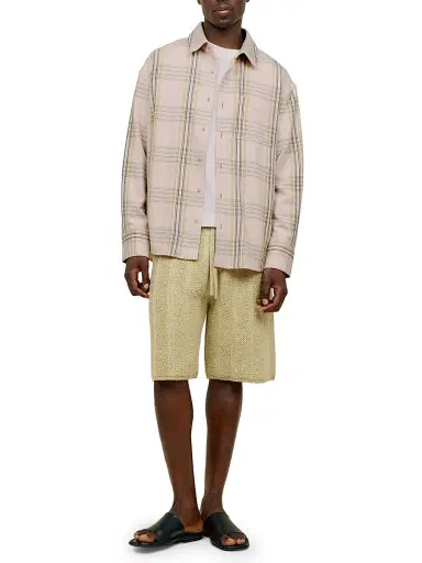 The Elder Statesman Men's Cashlite Plaid Wool-Silk Blend Shirt Jacket - Snap Pea Plaid - Size XL | Thumbnail 2 The Elder Statesman Men's Cashlite Plaid Wool-Silk Blend Shirt Jacket - Snap Pea Plaid - Size XL | Thumbnail 2