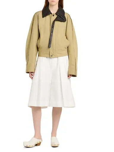 Bottega Veneta Women's Belted Cotton Toile Wide-Leg Culottes | Thumbnail 2 Bottega Veneta Women's Belted Cotton Toile Wide-Leg Culottes | Thumbnail 2