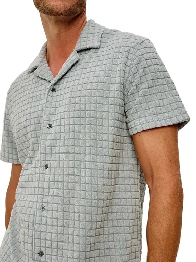 Rails Men's Maverick Silverline Grid Camp Shirt - Silverline Blue Grid | Thumbnail 6 Rails Men's Maverick Silverline Grid Camp Shirt - Silverline Blue Grid | Thumbnail 6