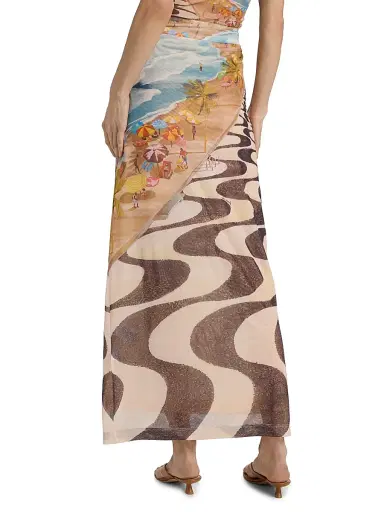 Farm Rio Women's Copacabana Beach Printed Maxi Skirt - Size XL | Thumbnail 5 Farm Rio Women's Copacabana Beach Printed Maxi Skirt - Size XL | Thumbnail 5