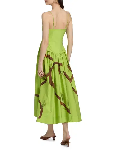 Farm Rio Women's Bird Print Poplin Tea-Length Dress | Thumbnail 5 Farm Rio Women's Bird Print Poplin Tea-Length Dress | Thumbnail 5