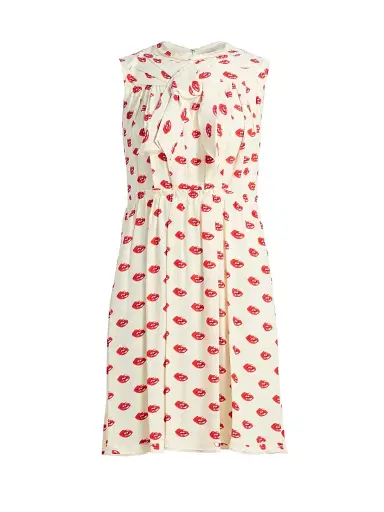 Marc Jacobs Women's Lips Pleated Midi-Dress - Multi | Thumbnail 1 Marc Jacobs Women's Lips Pleated Midi-Dress - Multi | Thumbnail 1