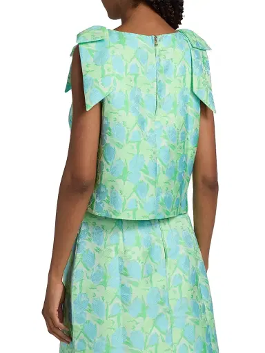Lilly Pulitzer Women's Annaleese Jacquard Bow Crop Top | Thumbnail 5 Lilly Pulitzer Women's Annaleese Jacquard Bow Crop Top | Thumbnail 5