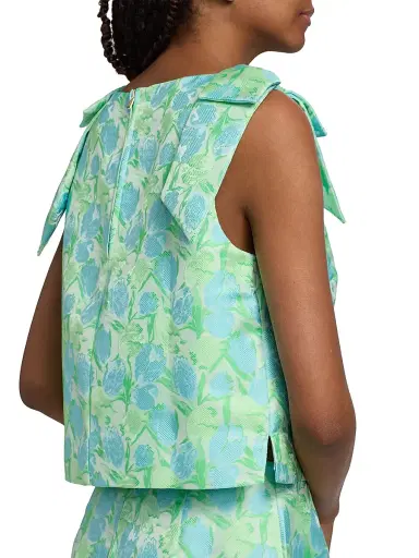 Lilly Pulitzer Women's Annaleese Jacquard Bow Crop Top | Thumbnail 6 Lilly Pulitzer Women's Annaleese Jacquard Bow Crop Top | Thumbnail 6