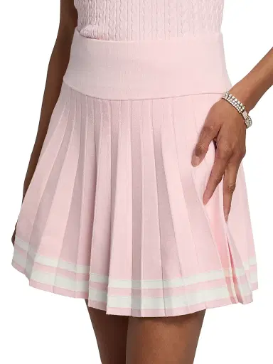 Lilly Pulitzer Women's Suzette Striped Sweater Skort - Pink Muse White Tipping - Size XL | Thumbnail 6 Lilly Pulitzer Women's Suzette Striped Sweater Skort - Pink Muse White Tipping - Size XL | Thumbnail 6