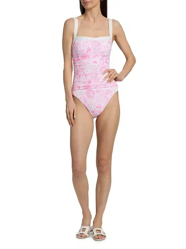 Lilly Pulitzer Women's Keon Floral One-Piece Swimsuit - Cherry Blossom - Size 8 | Thumbnail 2