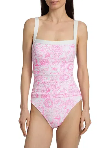 Lilly Pulitzer Women's Keon Floral One-Piece Swimsuit - Cherry Blossom - Size 8 | Thumbnail 3