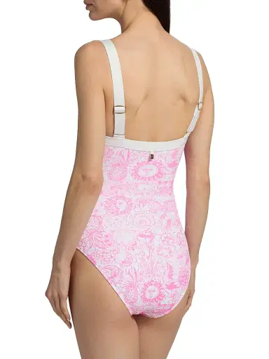 Lilly Pulitzer Women's Keon Floral One-Piece Swimsuit - Cherry Blossom - Size 8 | Thumbnail 4