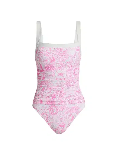 Lilly Pulitzer Women's Keon Floral One-Piece Swimsuit - Cherry Blossom - Size 8 | Thumbnail 1