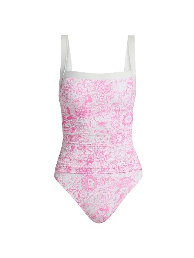 Lilly Pulitzer Women's Keon Floral One-Piece Swimsuit - Cherry Blossom