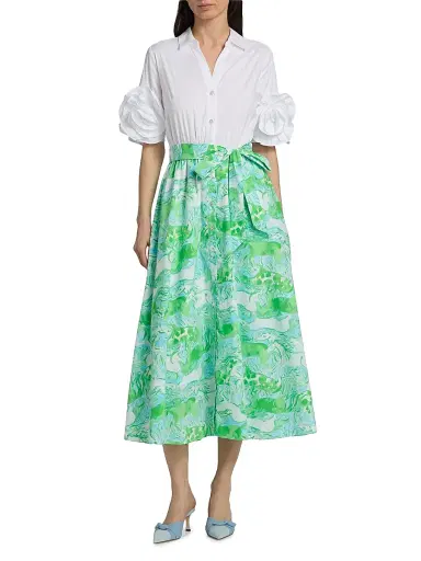Lilly Pulitzer Women's Sonaire Midi Shirtdress - Capri Blue Galloping Gals - Size 12 | Thumbnail 3 Lilly Pulitzer Women's Sonaire Midi Shirtdress - Capri Blue Galloping Gals - Size 12 | Thumbnail 3