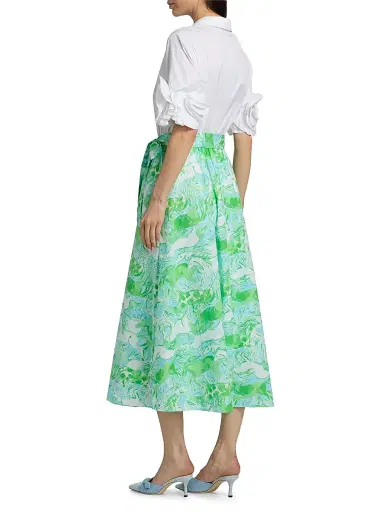 Lilly Pulitzer Women's Sonaire Midi Shirtdress - Capri Blue Galloping Gals - Size 12 | Thumbnail 5 Lilly Pulitzer Women's Sonaire Midi Shirtdress - Capri Blue Galloping Gals - Size 12 | Thumbnail 5