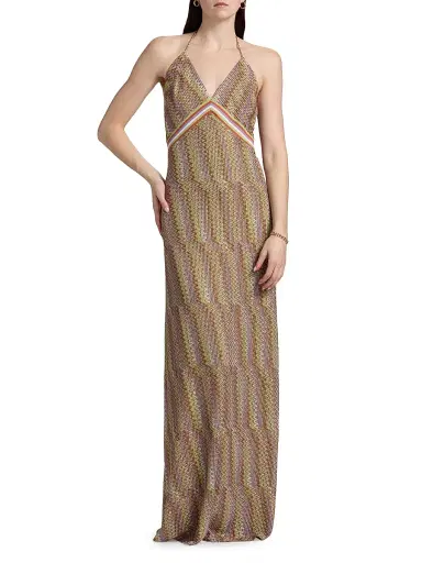 Ramy Brook Women's Rosalind Metallic Weave Maxi Dress | Thumbnail 2
