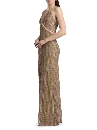 Ramy Brook Women's Rosalind Metallic Weave Maxi Dress | Thumbnail 4