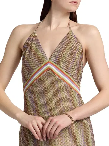 Ramy Brook Women's Rosalind Metallic Weave Maxi Dress | Thumbnail 6