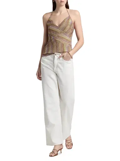 Ramy Brook Women's Mallie Metallic Weave Tank - Multi Lurex Knit - Size XL | Thumbnail 2