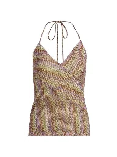 Ramy Brook Women's Mallie Metallic Weave Tank - Multi Lurex Knit - Size XL | Thumbnail 1