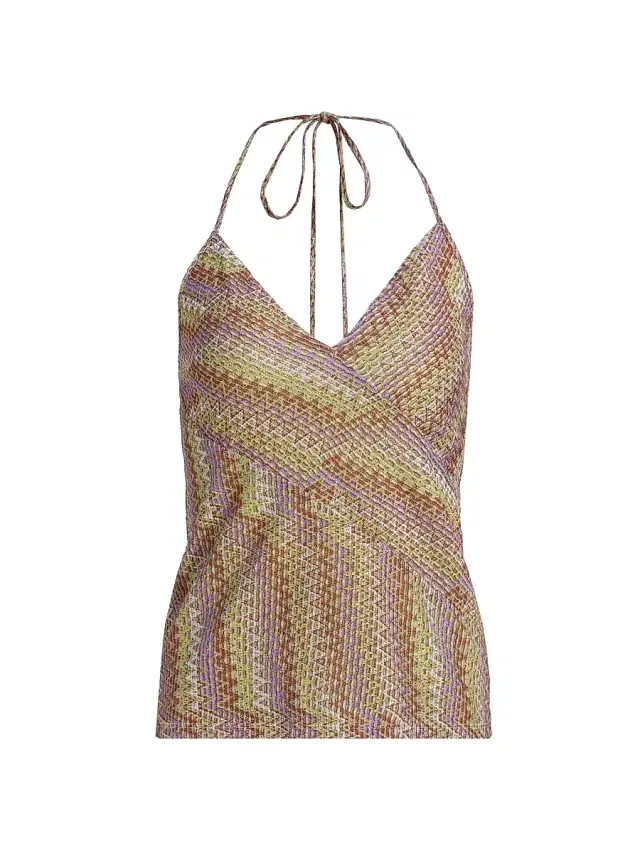Women's Mallie Metallic Weave Tank - Multi Lurex Knit