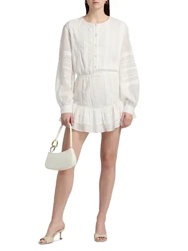 Ramy Brook Women's Arabella Embroidered Voile Minidress - White - Size XXL | Thumbnail 2 Ramy Brook Women's Arabella Embroidered Voile Minidress - White - Size XXL | Thumbnail 2
