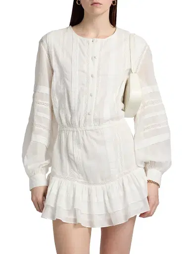 Ramy Brook Women's Arabella Embroidered Voile Minidress - White - Size XXL | Thumbnail 3 Ramy Brook Women's Arabella Embroidered Voile Minidress - White - Size XXL | Thumbnail 3