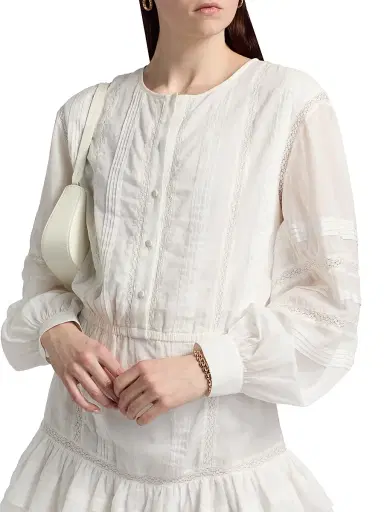 Ramy Brook Women's Arabella Embroidered Voile Minidress - White - Size XXL | Thumbnail 6 Ramy Brook Women's Arabella Embroidered Voile Minidress - White - Size XXL | Thumbnail 6