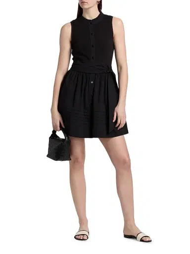 Ramy Brook Women's Orla Cotton-Blend Belted Minidress - Black - Size XL | Thumbnail 2 Ramy Brook Women's Orla Cotton-Blend Belted Minidress - Black - Size XL | Thumbnail 2