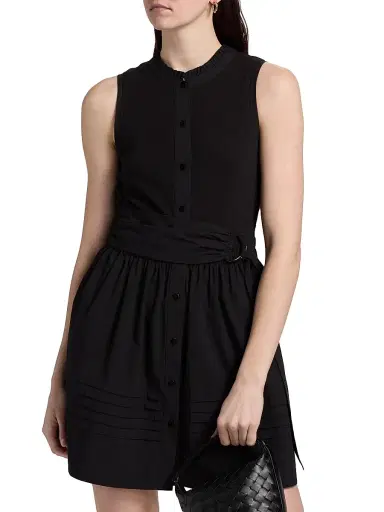 Ramy Brook Women's Orla Cotton-Blend Belted Minidress - Black - Size XL | Thumbnail 3 Ramy Brook Women's Orla Cotton-Blend Belted Minidress - Black - Size XL | Thumbnail 3