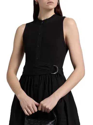 Ramy Brook Women's Orla Cotton-Blend Belted Minidress - Black - Size XL | Thumbnail 6 Ramy Brook Women's Orla Cotton-Blend Belted Minidress - Black - Size XL | Thumbnail 6