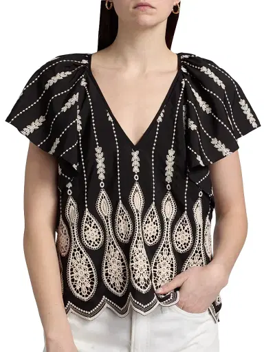 Ramy Brook Women's Bettie Embroidered Top | Thumbnail 6 Ramy Brook Women's Bettie Embroidered Top | Thumbnail 6