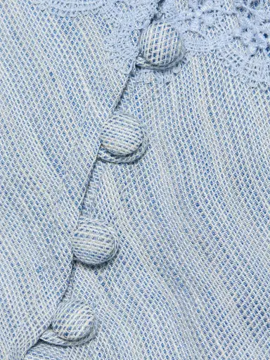 Ramy Brook Women's Ayda Lace Linen-Blend Tank - Bazaar Blue Linen - Size Large | Thumbnail 7