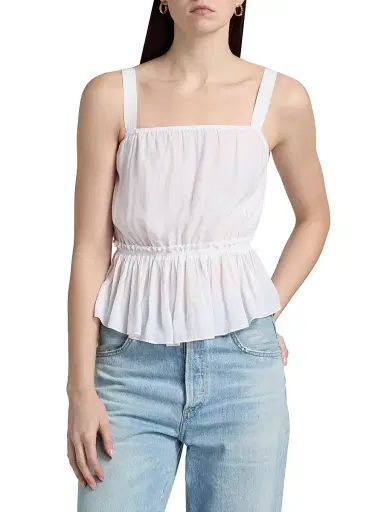 Ramy Brook Women's Giorgia Peplum Tank - Ivory - Size XL | Thumbnail 3 Ramy Brook Women's Giorgia Peplum Tank - Ivory - Size XL | Thumbnail 3
