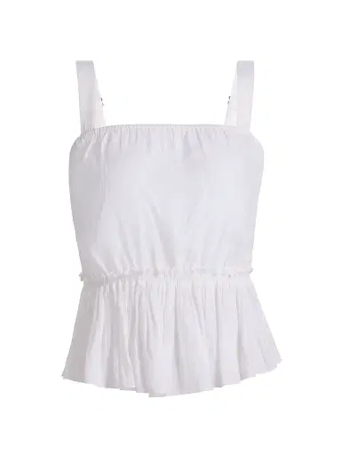 Ramy Brook Women's Giorgia Peplum Tank - Ivory - Size XL | Thumbnail 1 Ramy Brook Women's Giorgia Peplum Tank - Ivory - Size XL | Thumbnail 1