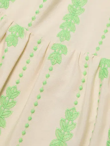 Ramy Brook Women's Sandra Embroidered Midi Dress - Bright Lime Lace - Size XXL | Thumbnail 7