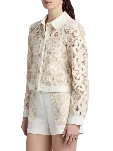 Ramy Brook Women's Saphire Embroidered Denim Jacket | Thumbnail 4