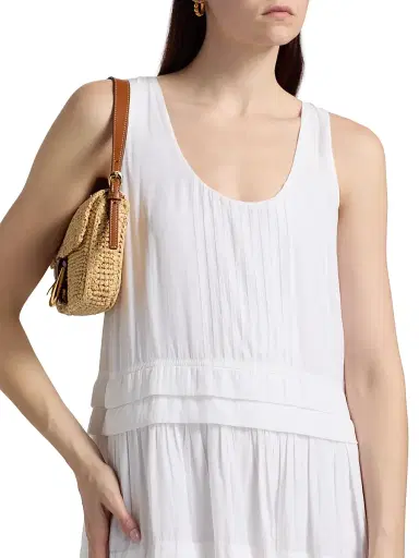 Ramy Brook Women's Paola Pintuck Mini Dress - Ivory - Size XL | Thumbnail 6 Ramy Brook Women's Paola Pintuck Mini Dress - Ivory - Size XL | Thumbnail 6